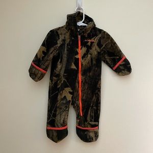 Columbia 6-12 month fleece bunting onesie